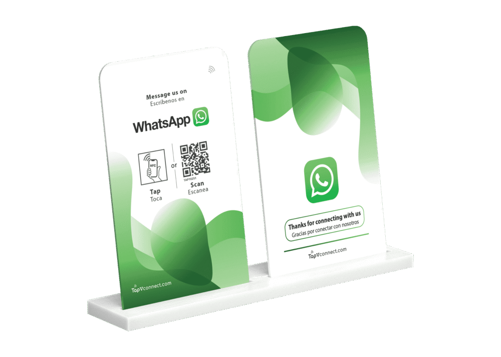 WhatsApp Card smart NFC business card on cardholder