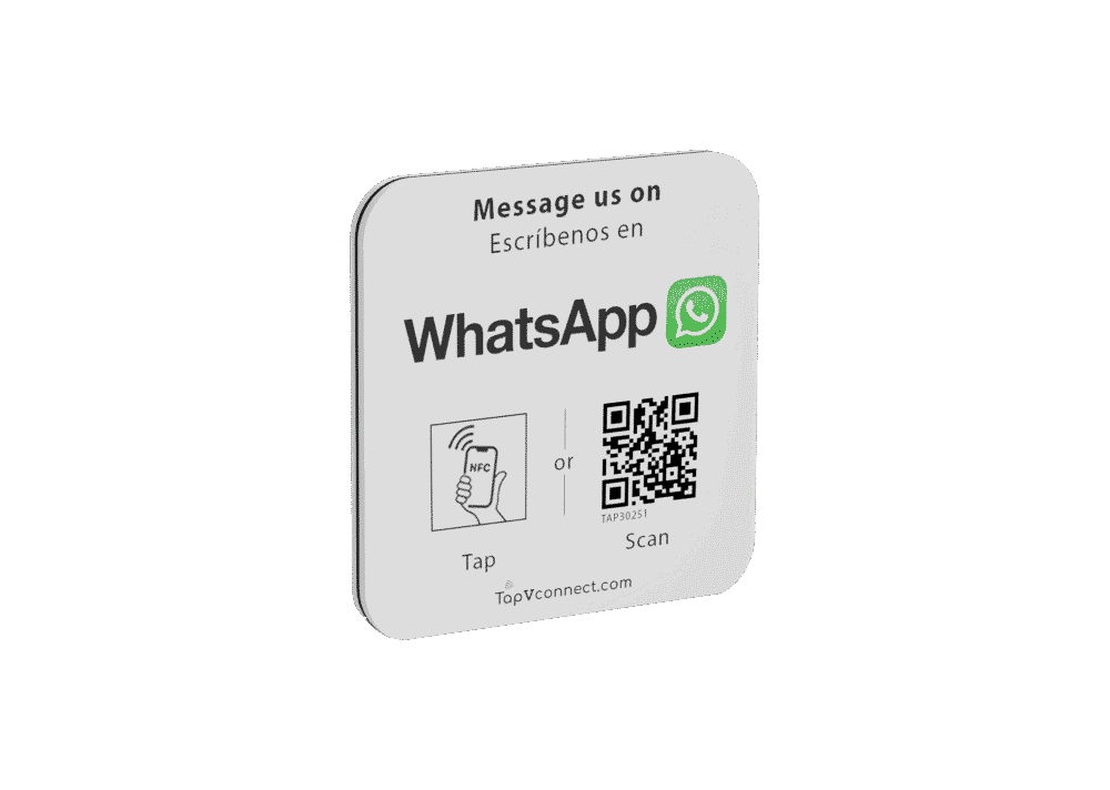 WhatsApp Sticker with NFC and QR code